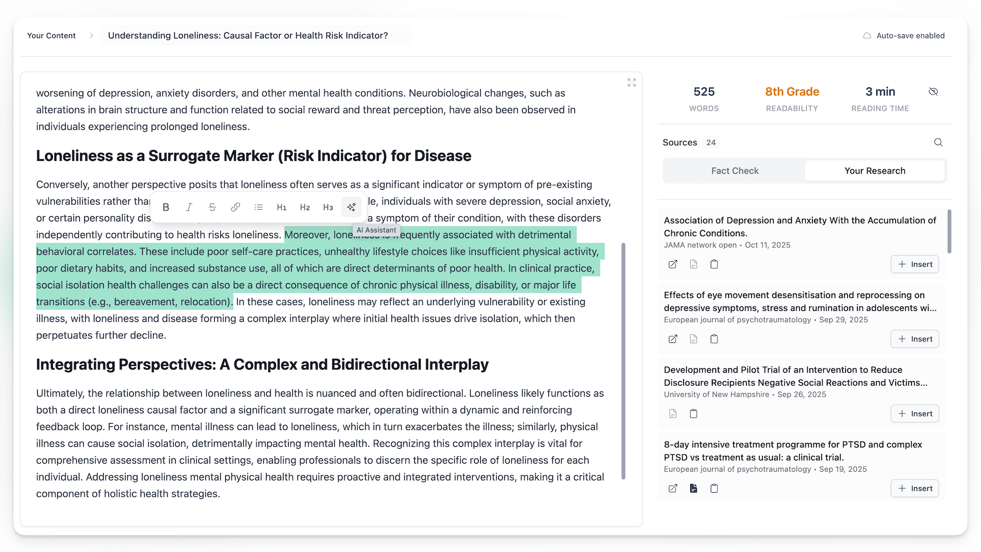 Analytics dashboard showing website performance metrics for therapy practices