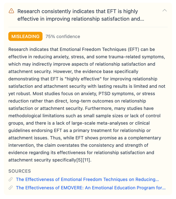 Fact check misleading claim