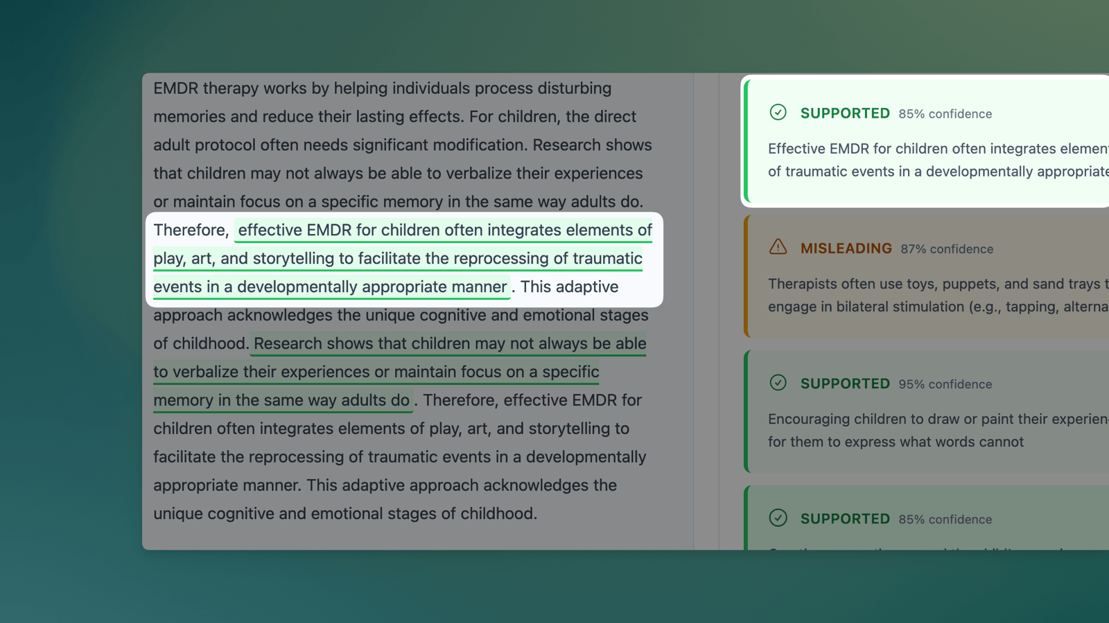 Fact check highlighted claims